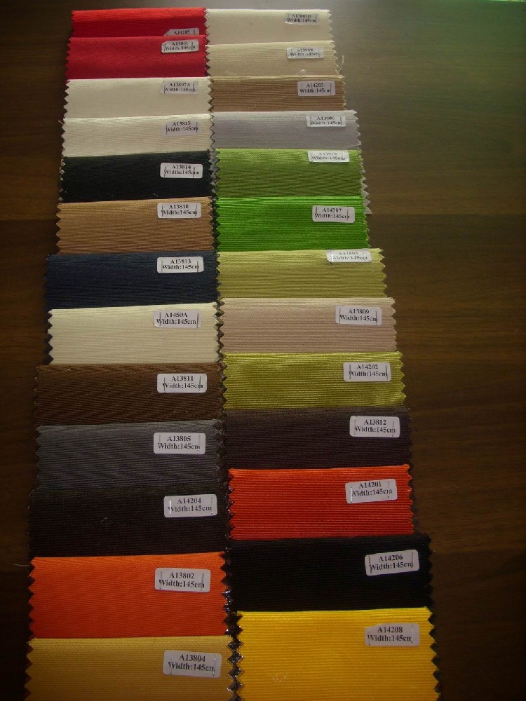 Fabric cushion color swatches