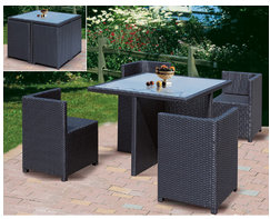 Garden wicker Furniture rattan table set PF0224