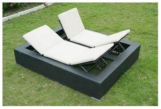 Rattan bench chair longer garden furniture